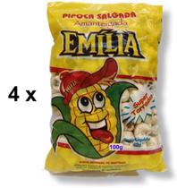 Pipoca Salgada Amanteigada Emília 100g - 4 Unidades Pipoca Salgada Amanteigada Emília 100g - 4 Unidades