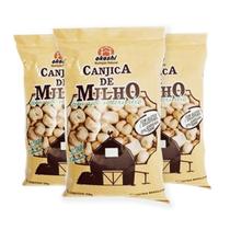 Pipoca Salgada Canjica De Milho Com Sal Marinho Okoshi Contendo 3 Pacotes De 50g Cada
