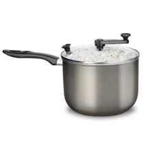 Pipoqueira Antiaderente MTA Tampa de Vidro 4,8L Grafite