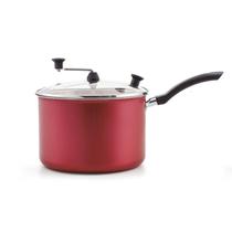 Pipoqueira Antiaderente N20 Cereja Tampa de Vidro 4,3 Lts