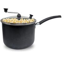 Pipoqueira Antiaderente N20 com Tampa de Vidro 4 Litros Preto