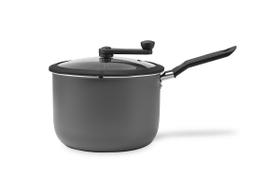 Pipoqueira Antiaderente Pro-Flon, Alumínio 1,6 mm, Misturador de Nylon Brinox Pic Poc 4,2 L Prata