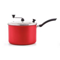 Pipoqueira Antiaderente Tampa De Vidro 4L Vermelho Nacional