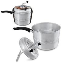 Pipoqueira de aluminio polido 3600ml - ALUMIBON Pipoqueira de aluminio polido 3600ml - ALUMIBON