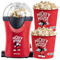 Pipoqueira Elétrica Disney Mickey Mallory com 2 Baldes Pipoca Gigantes