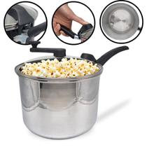 Pipoqueira N20 Polido Alumínio com Tampa de Vidro 4 Litros Pipoqueira N20 Polido Alumínio com Tampa de Vidro 4 Litros