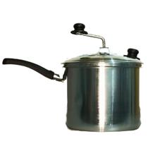 Pipoqueira Panela de Pipoca 4,7 Litros Alumínio Polido com Aste Reforçada Apoio para o Dedo Não Enferruja Leve e Fácil d Pipoqueira Panela de Pipoca 4,7 Litros Alumínio Polido com Aste Reforçada Apoio para o Dedo Não Enferruja Leve e Fácil d