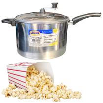Pipoqueira Panela de Pipoca 5L 22cm Alumínio Pintado com Aste Reforçada Apoio para Dedo Não Enferruja Leve de Fácil Uso Pipoqueira Panela de Pipoca 5L 22cm Alumínio Pintado com Aste Reforçada Apoio para Dedo Não Enferruja Leve de Fácil Uso
