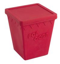 Pipoqueira para Micro-Ondas com Tampa em Silicone Vermelha 15 cm - Mimo Style - SN20382