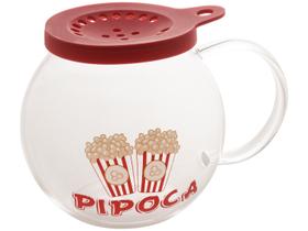 Pipoqueira Para Micro-ondas de Vidro Pipoca Fitness Lyor Pipoqueira Para Micro-ondas de Vidro Pipoca Fitness Lyor