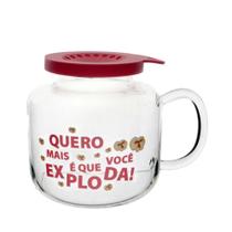 Pipoqueira Para Microondas De Vidro Borossilicato 2L Dynasty