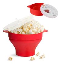 Pipoqueira Silicone 2.5L com Refratário Vermelho Mori Pop Mo Pipoqueira Silicone 2.5L com Refratário Vermelho Mori Pop Mo