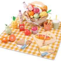 Piquenique Playset Pithfor Wooden Play Food Set Kitchen