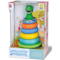 Piramide Argolas de Empilhar com Chocalho Dinossauro Divertoys 8175 Piramide Argolas de Empilhar com Chocalho Dinossauro Divertoys 8175