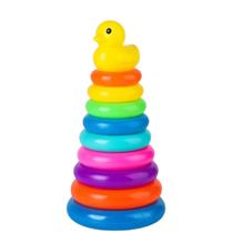 Pirâmide Argolas Empilhar Patinho Infantil Banho 9 Andares Pirâmide Argolas Empilhar Patinho Infantil Banho 9 Andares