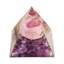 Pirâmide De Cristal Orgonite De Ametista Para Decoração De Casa Presente De Feriado