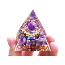 Pirâmide De Energia De Ametista Orgonite Cristais De Cura Reiki Ferramenta De Chakra Pedras De