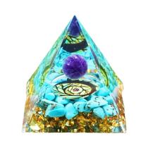Pirâmide De Energia De Ametista Orgonite Cristal De Cura Reiki Ferramenta De Chakra Pedras De Resina
