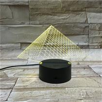 Pirâmide de luz noturna LED com mudança de cor 3D para crianças Pirâmide de luz noturna LED com mudança de cor 3D para crianças