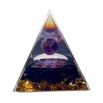 Pirâmide De Orgonita De Ametista Cristal De Cura Gerador De Energia De Chakra Redução De Estresse