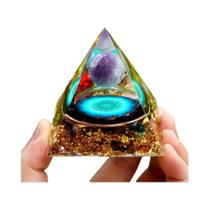 Pirâmide De Orgonita De Ametista, Gerador De Energia De Cristal De Cura, Ferramenta De Meditação De