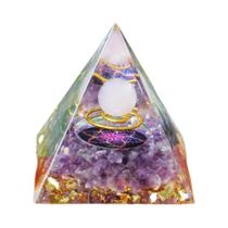 Pirâmide de Orgonite Ametista - Reiki, Cura e Equilíbrio dos Chakras