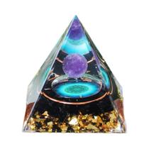 Pirâmide de Orgonite Ametista - Reiki, Cura e Equilíbrio dos Chakras