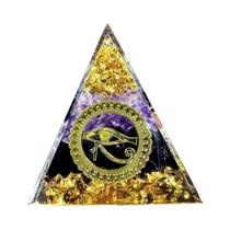 Pirâmide De Orgonite De Ametista Olho De Hórus, Arte Em Cristal, Presente Energético