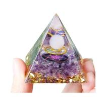 Pirâmide De Orgonite De Cristal De Ametista, Gerador De Energia De Pedra Natural Para Cura,