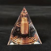 Pirâmide De Orgonite De Obsidiana Cristal De Energia Para Decoração De Yoga E Escritório Presentes