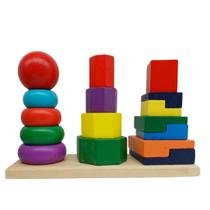 Pirâmide Educativa Brinquedo Educativo Formas Diversas Encaixe