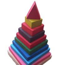 Pirâmide formas geométricas de vários tamanhos em MDF - Zaramela