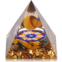 Pirâmide Orgone DRTMLY de Cristal Olho de Tigre 6 cm Pirâmide Orgone DRTMLY de Cristal Olho de Tigre 6 cm