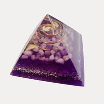 Pirâmide Orgonite com Ametista