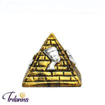 Pirâmide Resina 04,5cm Dourada - Trilunna