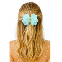 Piranha De Cabelo Com Flor Tecido Presilha Elegante