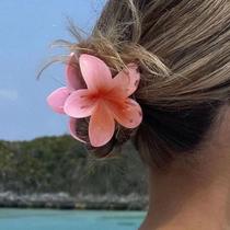 Piranha De Cabelo Flor Colorida Brilhante Presilha Grampo Para Feriado Praia Piscina 8CM