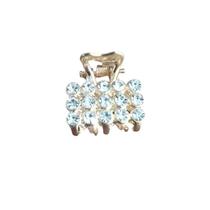 Piranha Mini Dourada Retangular com Strass Zhishen Piranha Mini Dourada Retangular com Strass Zhishen