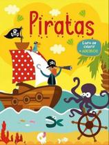 Piratas - livro de colorir com adesivos