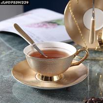 Pires de chá de café arte luxo bone china xícara de café simples casa dourado chá da tarde conjunto de chá caneca de cerâmica