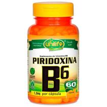 Piridoxina - Vitamina B6 500mg 60 cáps - Unilife