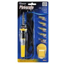 Pirógrafo E Ferro De Solda Cabo Plástico 30W-110V PI-06 - Western