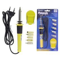 Pirografo Gravador E Soldador Com 5 Pontas 30w 127v Para Madeira e Couro