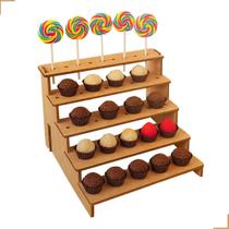 Piruliteiro Escada Desmontável Mdf Doces Festa Decoração
