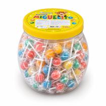 Pirulito Bolinha Miguelito Colorido 100un Pote 600g Festa Doces Lembrancinhas Revenda