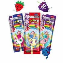 Pirulito Brilha no Escuro Sabor Variado Blueberry Morango Uva 24 Unidades 10g Kydoidera