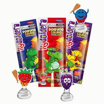 Pirulito Brilha no Escuro Sabor Variado Blueberry Morango Uva 24 Unidades 10g Kydoidera