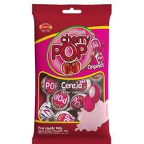 Pirulito Cherry Pop Cereja Recheio Chiclete c/10 - Sams