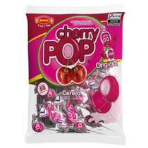 Pirulito Cherry Pop Cereja Recheio Chiclete c/50 - Sams