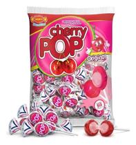 Pirulito Cherry Pop Sam's Cereja Recheio Chiclete Pacote 700g Com 50 Unidades Pirulito Cherry Pop Sam's Cereja Recheio Chiclete Pacote 700g Com 50 Unidades